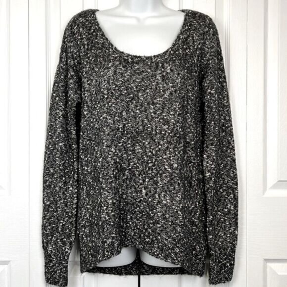 Gap Black White Round Neck Hi Low Sweater Size M - Picture 1 of 9